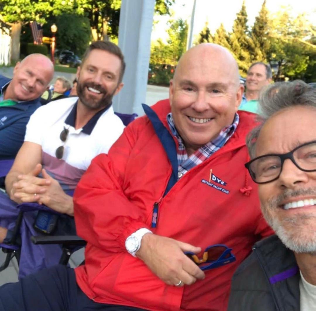 Founder with close friends