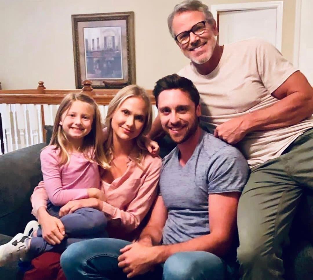 Founder with family at home